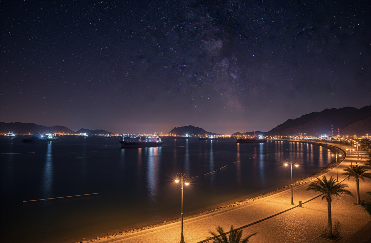 Khorfakkan Beach Night View.jpg