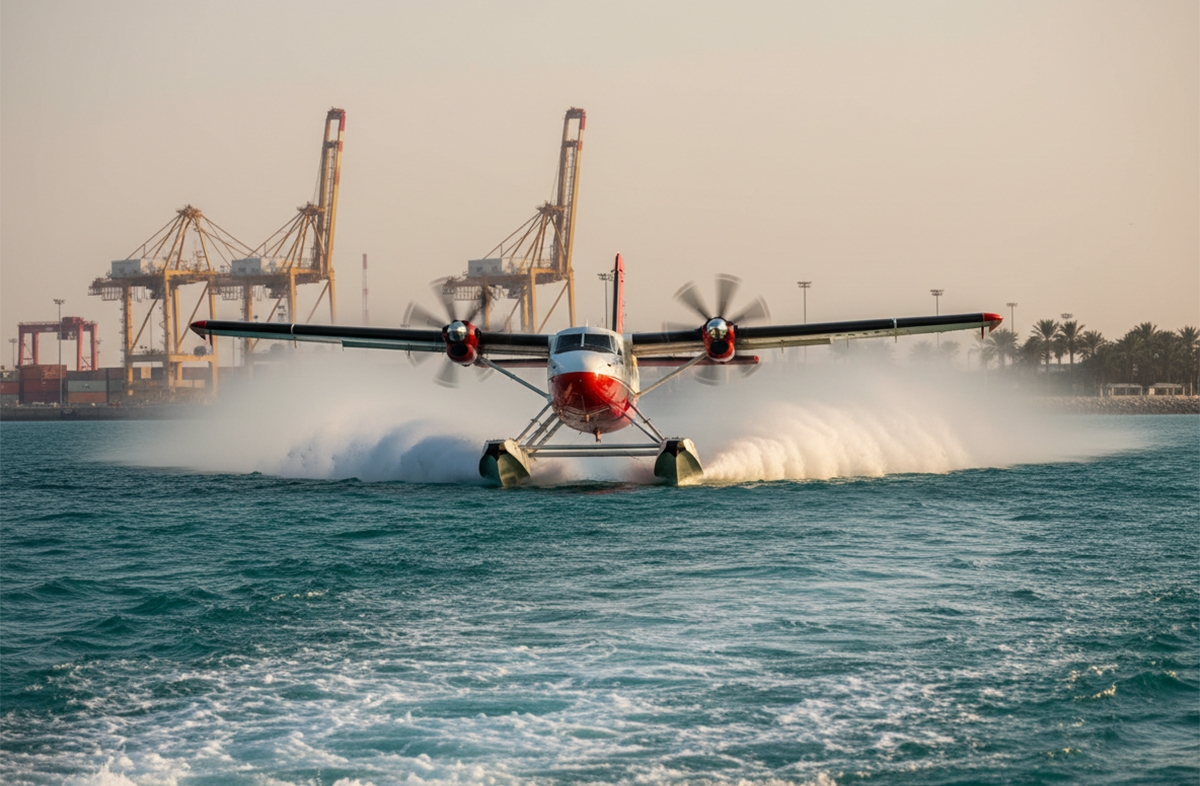 Seaplane taking off from water in Dubai.jpg