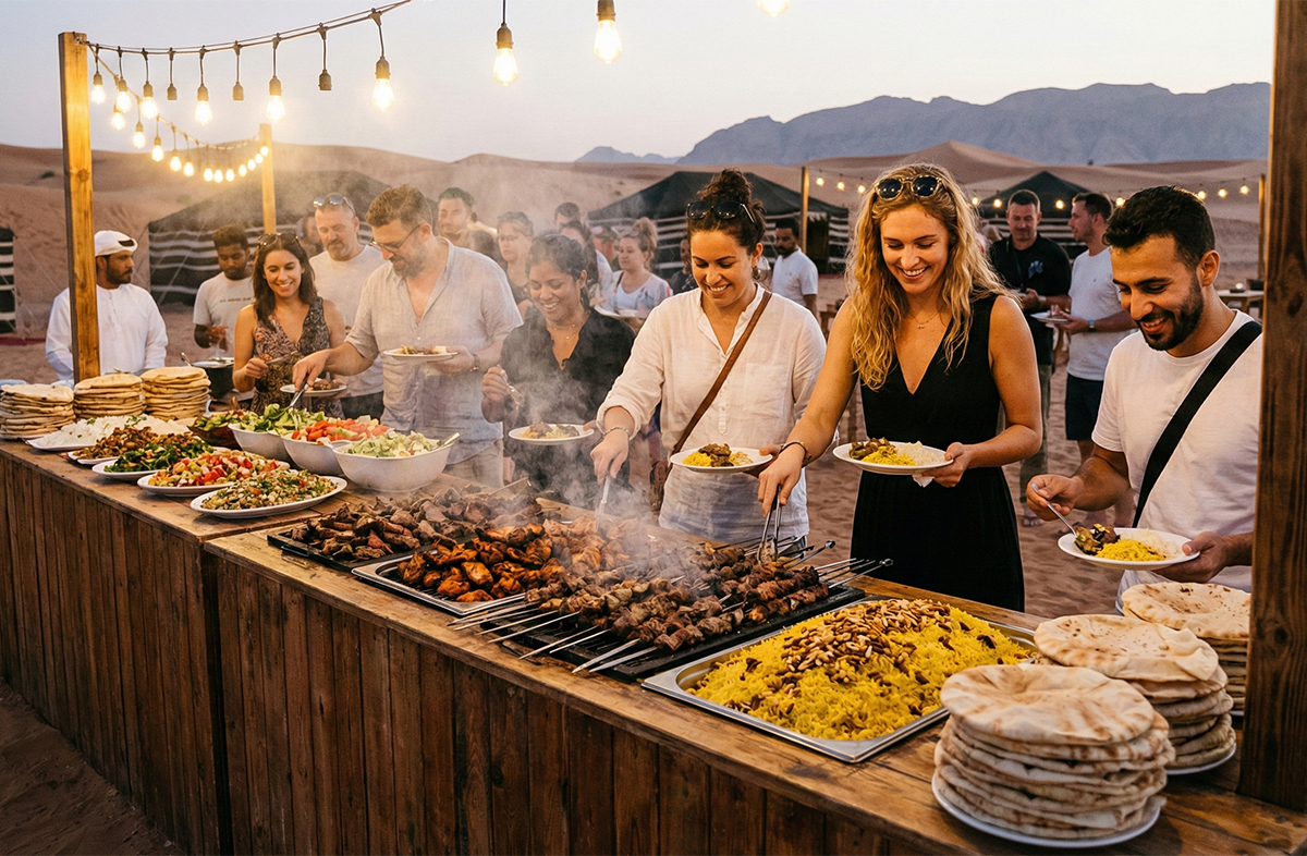 BBQ Dinner Desert Traditional Food
