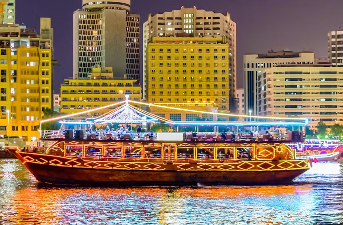 Dhow Cruise Dubai Creek Night Lights