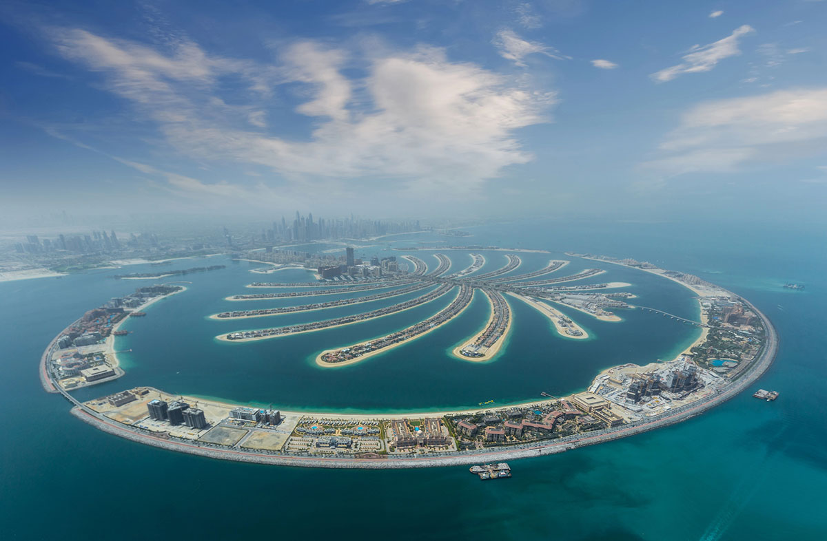 Palm Island Palm Jumeirah Aerial.