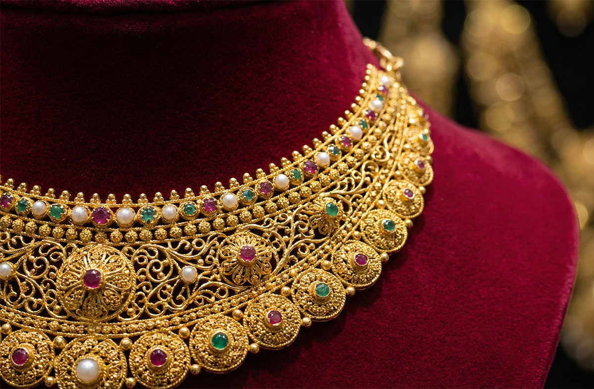 Gold Souk Dubai Necklace Display