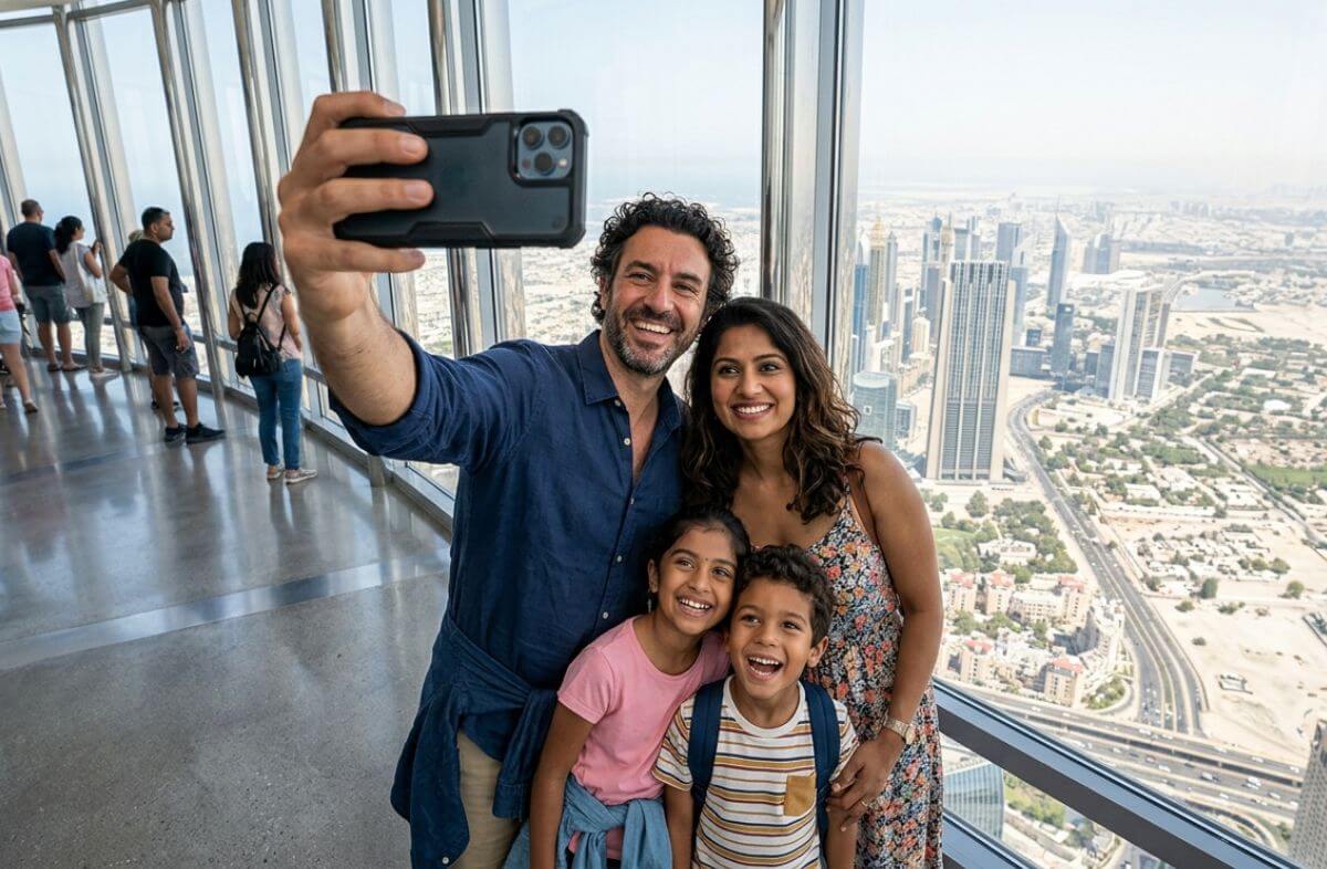 Burj Khalifa Family Tour Selfie Skyline
