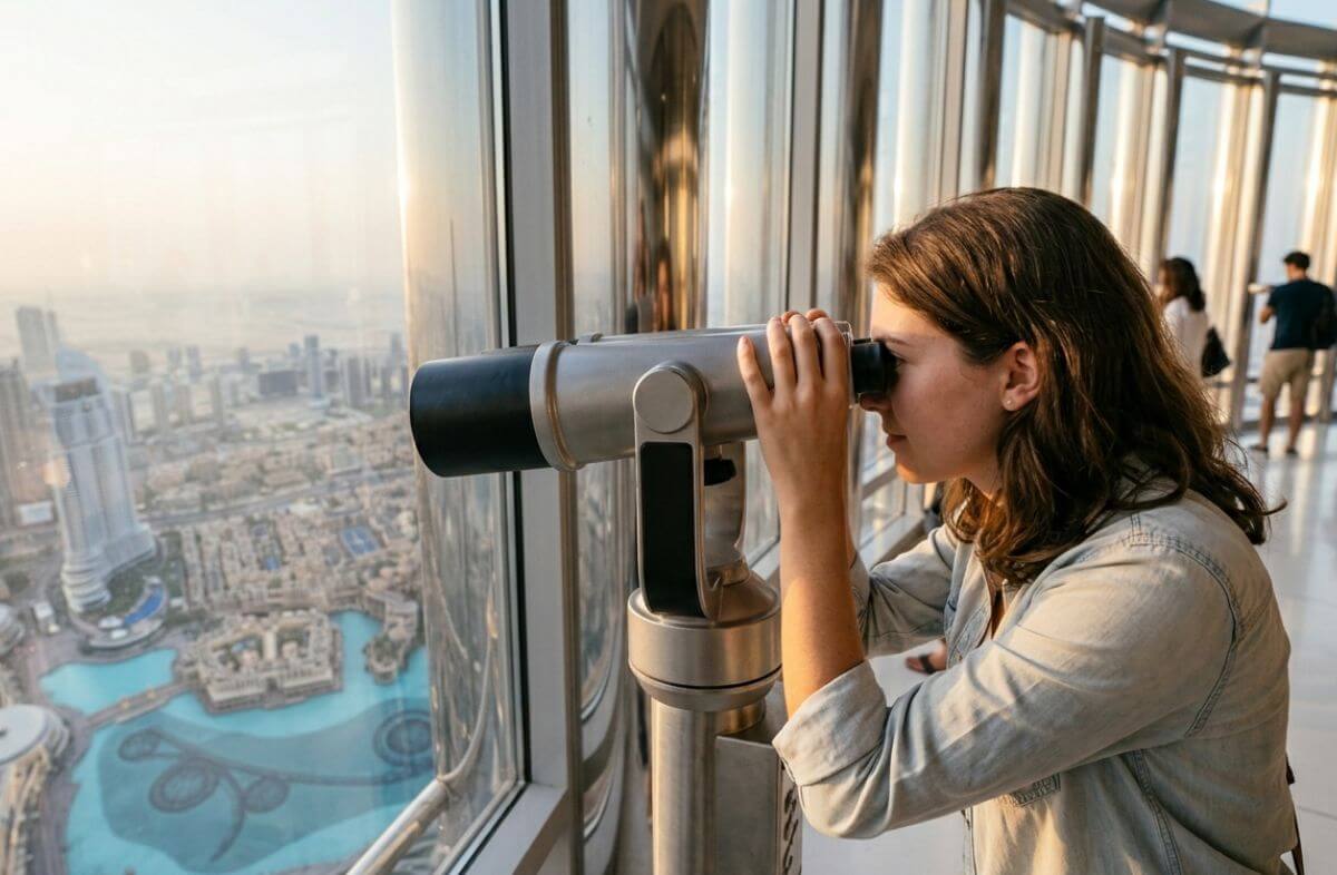 Burj Khalifa Glass Floor Experience Tourists